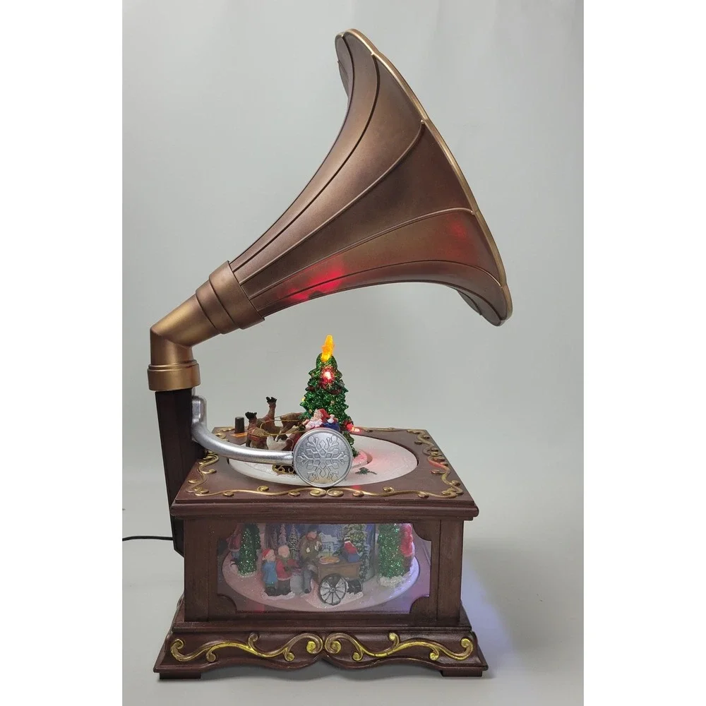 Holiday Living Sierra's Gramophone Musical Animated Christmas Decor 1034111 LED